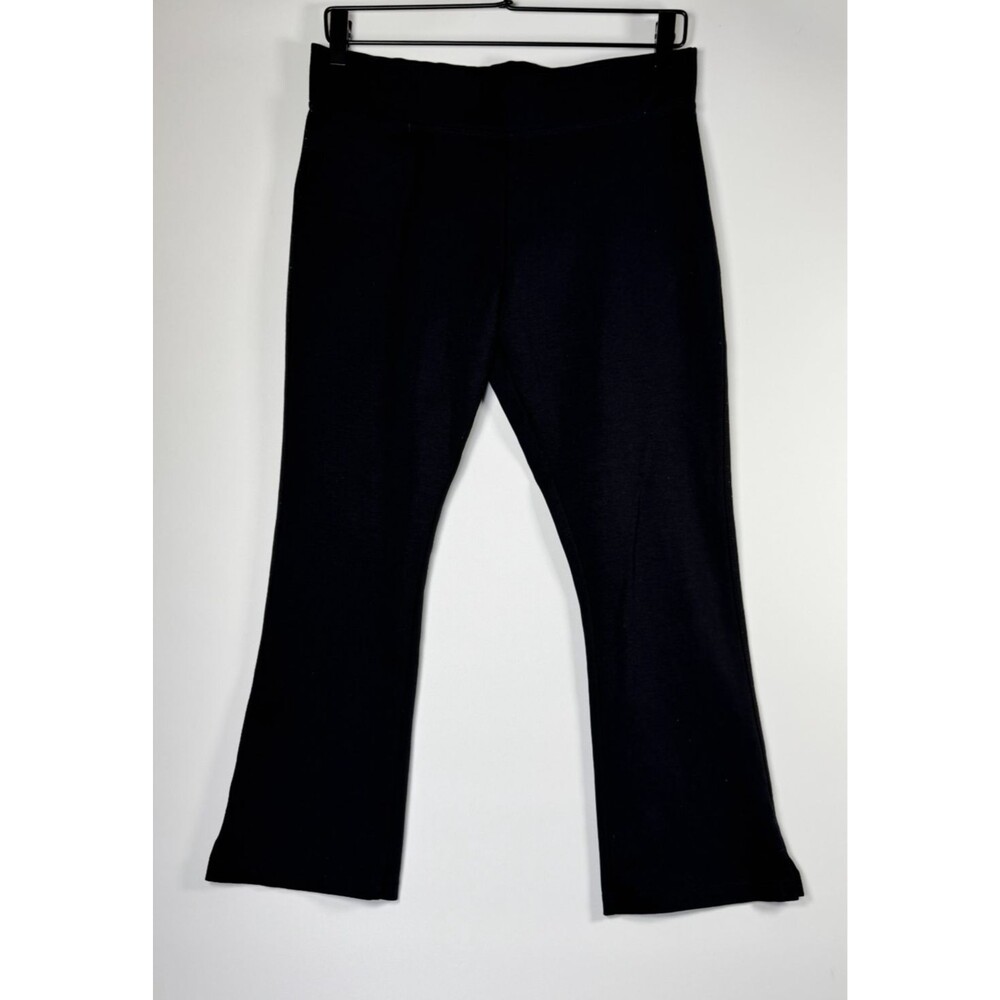 American Giant Pants Womens‎ 8 Black Cropped Flare Modal Stretch Made in USA